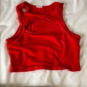 Plain Red crop top